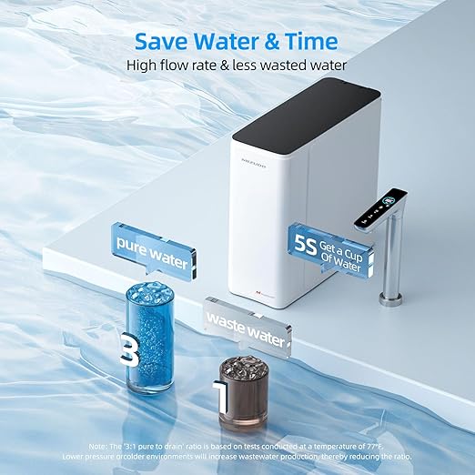 MIZUDO Smart WiFi 800GPD Tankless Reverse Osmosis System, 9 Stage Reverse