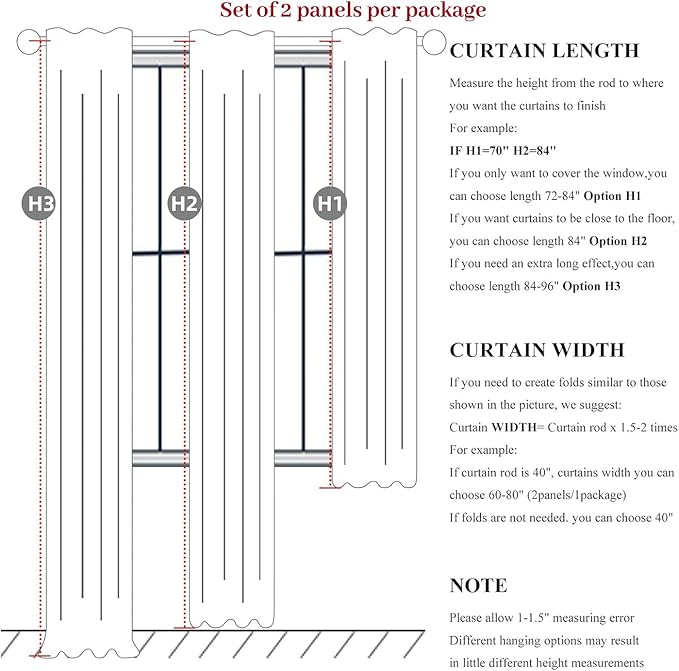 Linen 78 Inch Closet Curtains for Open Closet Doors Sliding Panels