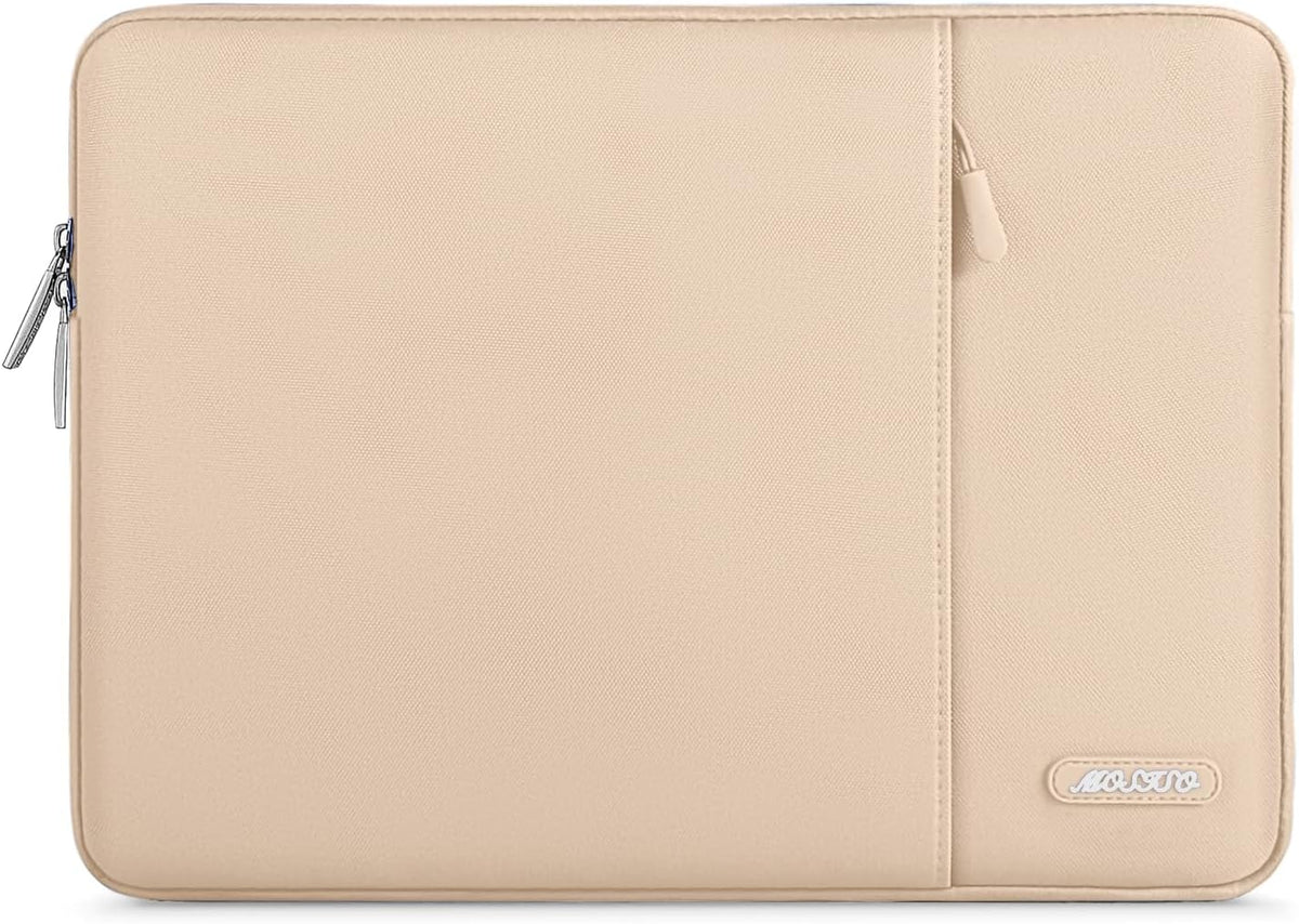 MOSISO Laptop Case 13 inch, 13 inch Laptop Sleeve Compatible with MacBook Air M4 M3 M2 M1 2025-2018 / Pro M2 M1 2025-2016, Polyester Vertical Computer Sleeve Bag with Pocket, Apricot