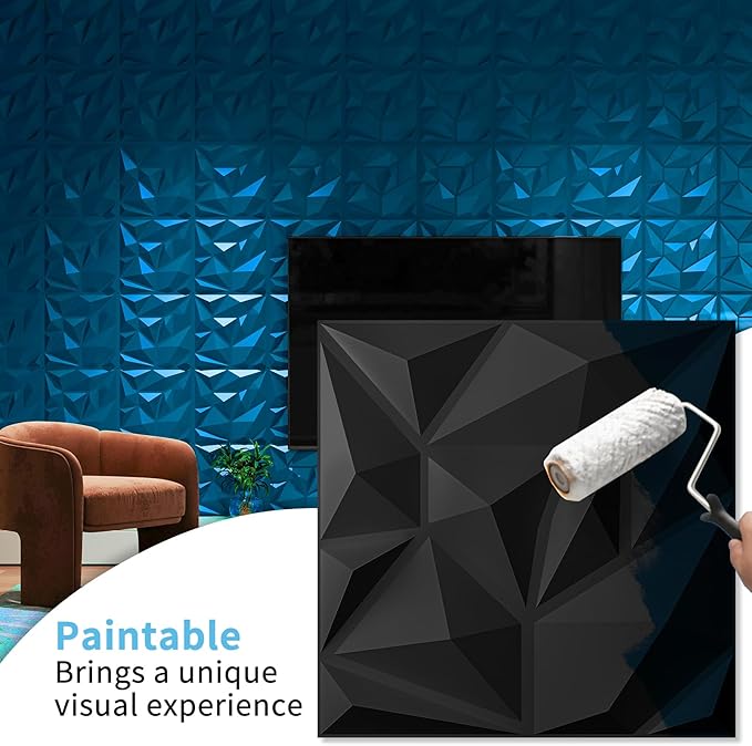 Art3d 100 Pack Decorative 3D Wall Panels, 97 Sq.Feet PVC Interior Wall Décor