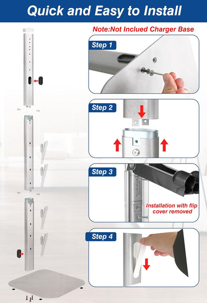 Haturi Vacuum Stand, Dyson Vacuum Holder and Metal Storage Bracket, Standing dock for Dyson G5 V15 V12 V11 V10 V8 V7 V6, Hidden Power Cord Design for Dyson Handheld Cordless Vacuum Cleaners