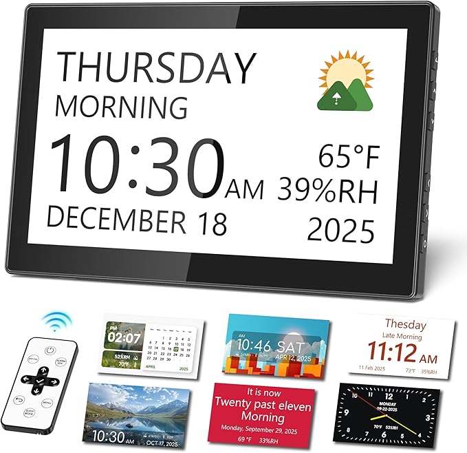 10.1" Large Digital Clock with Date and Day