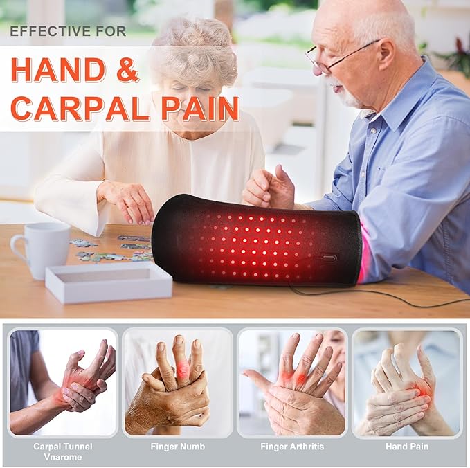 Red Light Therapy for Hands & Wrist, 2026 Upgrade 4 Therapy Modes, 5-Level