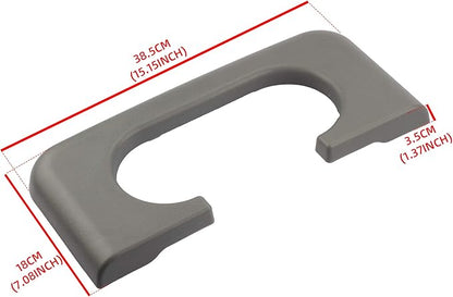 Dasbecan Gray Rear Center Console Cup Holder Central Armrest Cushion Assembly Compatible with Ford F250 F350 F450 1999-2010