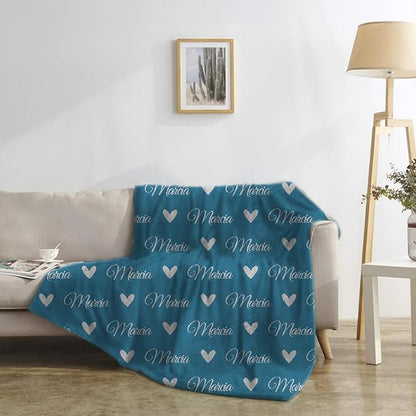 GlisterGlow Personalized Dog Blanket, Customized Pet Blankets with Name Picture, Throw Blanket for Small Medium Large Dog Puppy Cat
