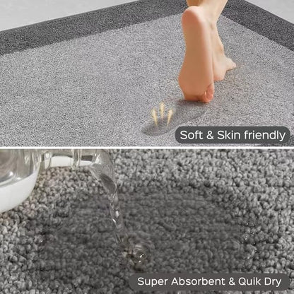 DOMUSTEX Machine Washable Kitchen Rug 24" x 70", Non Slip Kitchen Mat for Floor, Absorbent Entrance Runner Rug for Bedroom, Hallway, Bathroom, Door (Roll Packing)