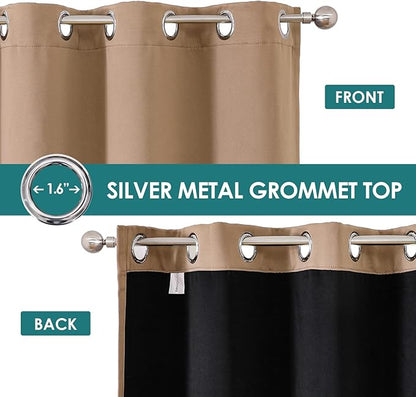 ChrisDowa 100% Blackout Curtains 108 inch Long
