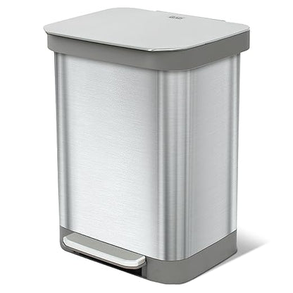 Glad Stainless Steel Step Trash Can, Series 2