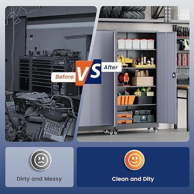 Yizosh Metal Garage Storage Cabinet