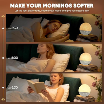Stillstorm Sunrise Alarm Clock, Sound Machine, Fabric Dimmable Night Light