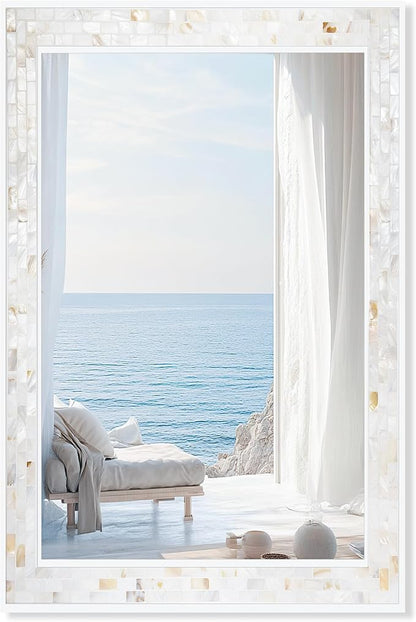 Tanmicoshomy White 24 x 36 Inch Rectangle Bathroom Mirrors
