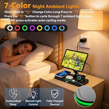 30W Charging Station for Apple Products, Foldable Wireless Charger