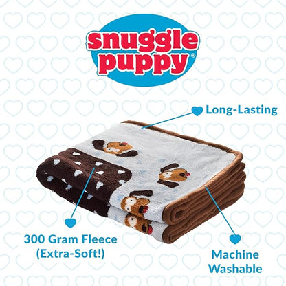 Snuggle Puppy Blanket for Pets - Cozy Dog Blanket for Small Dogs - Machine Washable Dog Blanket in Blue