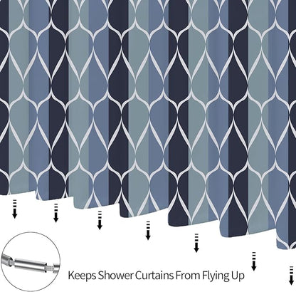 MCCKTIU Blue Shower Curtain Modern Bathroom Shower Curtain Waterproof Fabric Machine Washable Shower Curtains 60 x 72 Inches