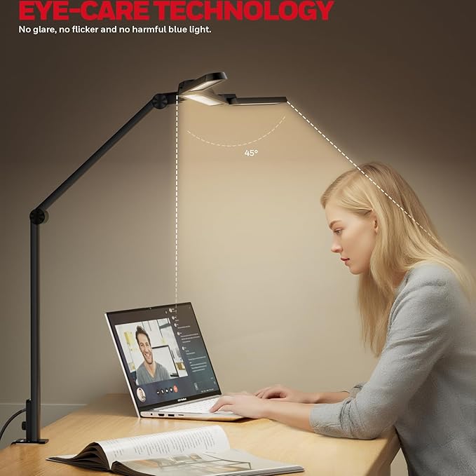 Honeywell Wide Desk Lamp with Clamp