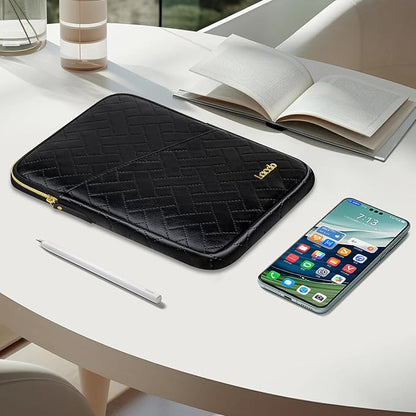 Lacdo Tablet Sleeve Case for 11 inch iPad A16 / 11 Inch iPad Pro M5 M4 / 11 inch iPad Air M3 M2 / 10.9" iPad / 10.2" iPad /10.9" ipad Air, Samsung Galaxy Tab A9+ Bag, Fit Magic Keyboard, Elegant Black