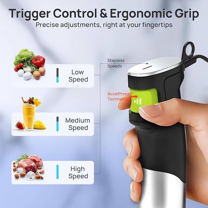 Consciot 7-in-1 Immersion Blender Handheld Max 1100W, Stick Emulsifier