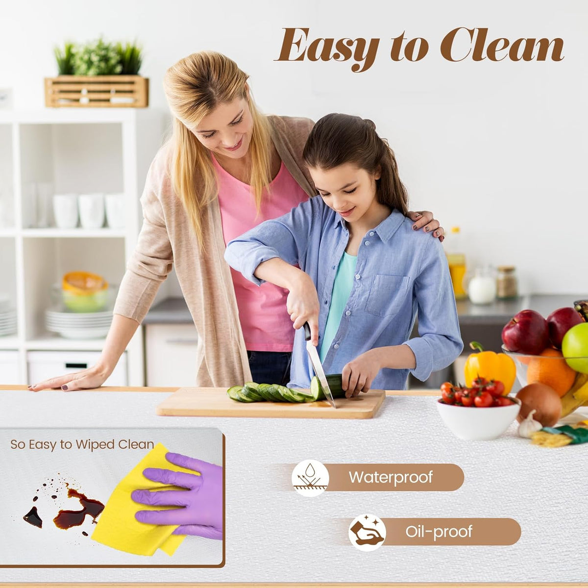 Drawer Shelf Liner for Kitchen Cabinets Non-Adhesive, Non Slip Shelf Paper Waterproof Thickened Cabinet Liners for Shelves, Strong Grip Mats for Cupboard, Dresser, Pantry, White, 23.6 in x 20 FT
