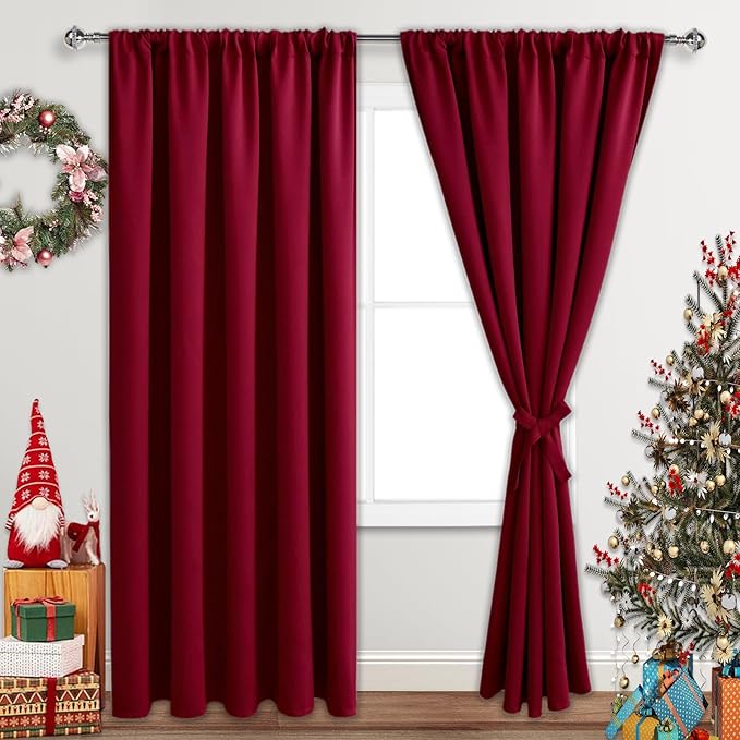 JIUZHEN Christmas Blackout Curtains
