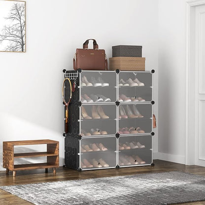 ROJASOP 6-Tier 24-Pair Expandable Shoe Rack Organizer