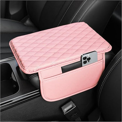 Car Center Console Cover for Hummer H2 2003-2009, Car Armrest Cover Cushion Arm Rest Cover Auto Interior Arm Rest Seat Box Pad Accessories,Pink