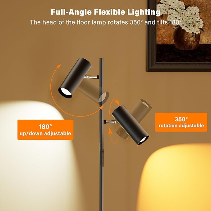SIBRILLE Spotlight Floor Lamp, Tall LED Standing Lamp