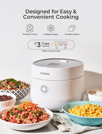 CUCKOO Micom Rice Cooker 3-Cup Uncooked / 6-Cup Cooked