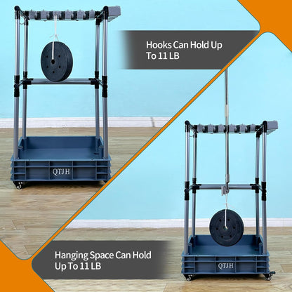 Floor-Standing Multi-Functional Cleaning Tool Organizer storage broom mop and cleaning supplies