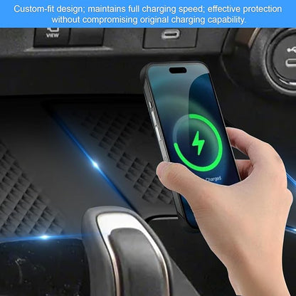 Wireless Charging Anti-Slip Mat Compatible with Toyota Grand Highlander Accessories 2026 2025 2024，Black Silicone Protective Pad Liner Compatible with Grand Highlander