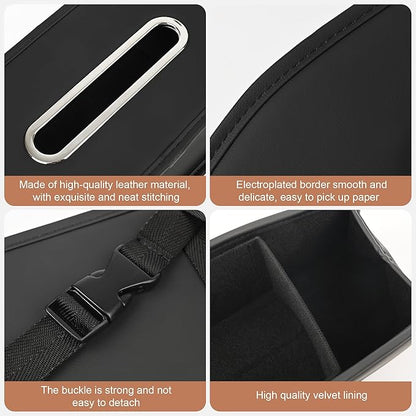 JEYODA Car Seat Back Organizer with 2 Drink Cup Holder,Car Tissue Holder and Storage Box Hook, 3 in 1 Multifunctional Storage for Food Drink Phone, Travel Accessories (Beige)