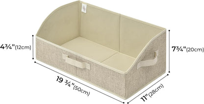 GRANNY SAYS Storage Baskets for Shelves, Closet Organizer Bin and Clothes Storage Bins, Trapezoid Storage Bins, Clothing Bins for Changing Table Wire Shelves, Honey Beige, 3-Pack