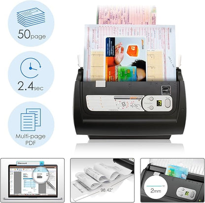 Plustek PS186 Desktop Document Scanner,