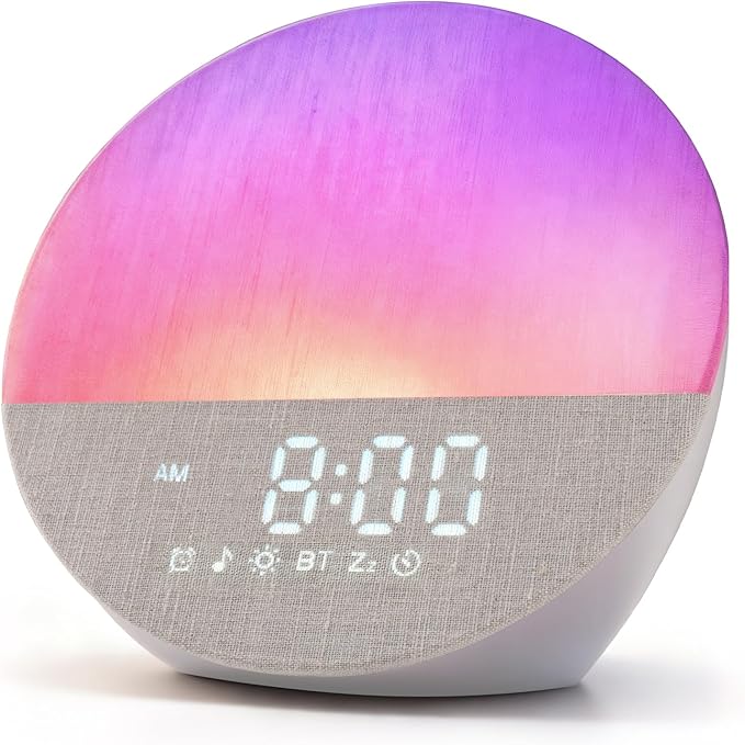 Stillstorm Sunrise Alarm Clock, Sound Machine, Fabric Dimmable Night Light