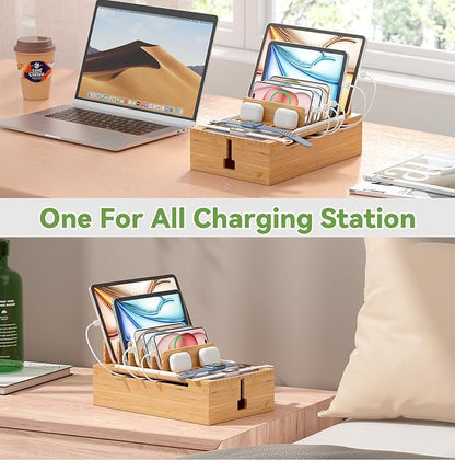 Pezin & Hulin Bamboo Charging Station, Electronic Devices Organizer
