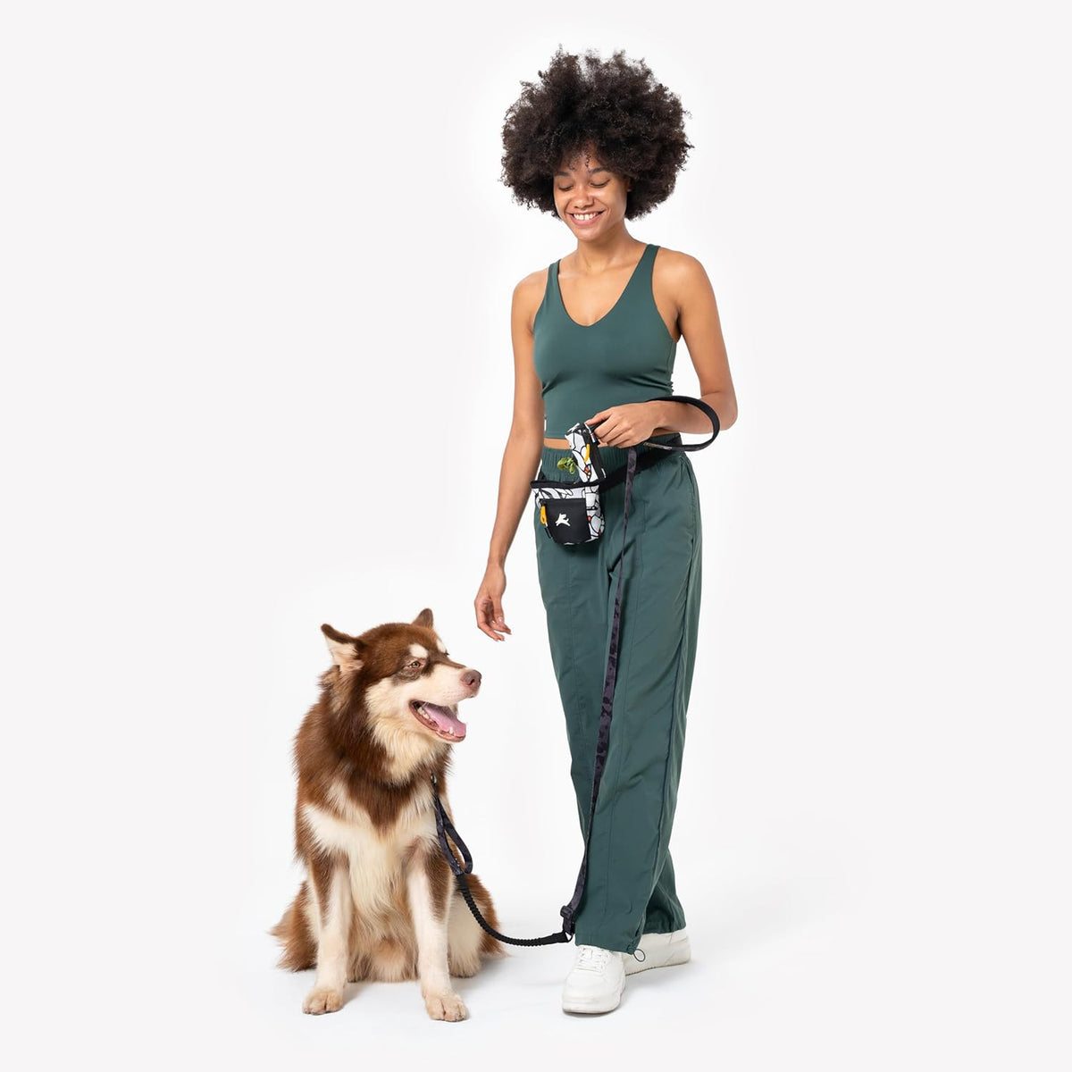 OllyDog Goodie Treat Bag, Dog Treat Pouch, Waist Belt Clip for Hands-Free Training, Magnetic Closure, Dog Training and Behavior Aids, Three Ways to Wear (Magnolia)