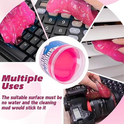 x xotic tech 2Pack Cleaning Gel for Car Putty Detailing Car Interior Slime Cleaning Mud Auto Detailing Tools Kits Keyboard Cleaner Valentines Day Gifts for Men Women Pink Blue (320g/11.2oz)