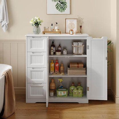 Gizoon Storage Cabinet, Bathroom Floor Cabinet, Kitchen Pantry, Side Storage