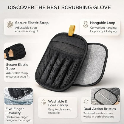 Pet Hair Removal Glove for Cats & Dogs, Upgraded Five-Finger Electrostatic Pet Hair Gloves, Reusable Magic Brush Pet Hair Remover Tool for Laundry, Couch, Carpet, Car Seat