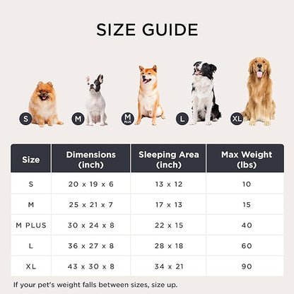 Bedsure Cute Dog Bed for Small Dogs & Cats - Washable Furry Puppy Beds, Rectangle Orthopedic Corduroy Fleece Pet Beds with Removable Zipper Cover, 20x19x6inches, Camel Brown