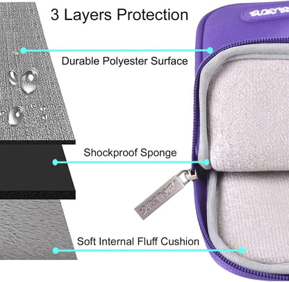 MOSISO Laptop Case 13.3 inch, 13-13.3 inch Laptop Sleeve Compatible with MacBook Air/Pro 13/Pro 14 M5 M4 M3 M2 M1, HP Dell ASUS Lenovo,Polyester Vertical Computer Sleeve Bag with Pocket, Ultra Violet