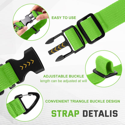6 Pack 17 Inch Adjustable Extension Cord Holder Organizer with Triangle Clips for Garage Organization and Storage Heavy Duty Extension Cord Hanger for Men Workshop (Green)