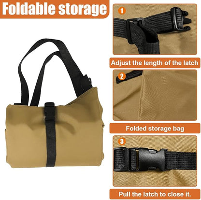 YoRise Car Seat Organizer, Oxford Cloth Roll Up Tool Bag With 5 Zipper Pockets, Hanging Back Seat Car Organizer, Portable Waterproof Vehicle Storage Accessories for Cars, Trucks, SUVs (Khaki)