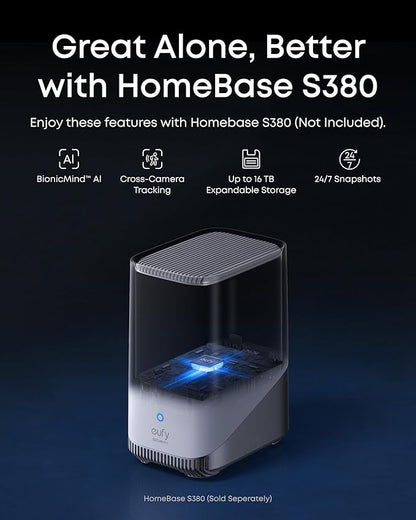eufy Security eufyCam S4, 4K Solar Camera Wireless Outdoor, Triple Lens
