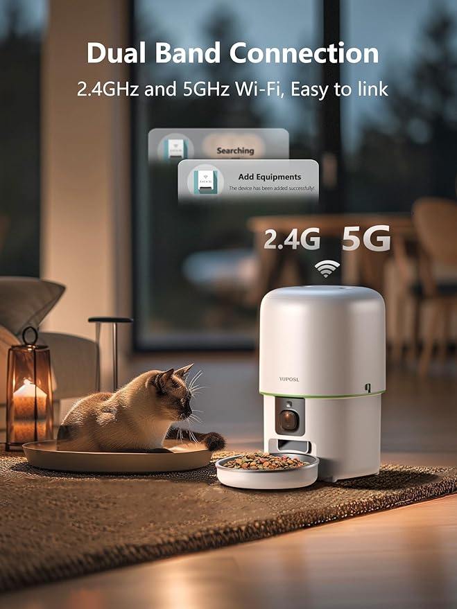 Automatic Cat Feeder with Camera - 5G WiFi Auto Cat Food Dispenser