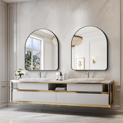 Arched Bathroom Mirror, Wall Mounted Mirror, Living Room, Hanging or Leaning
