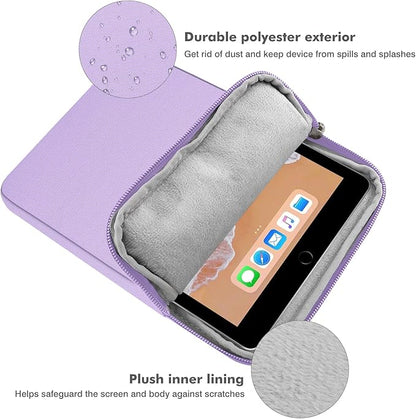MoKo 9-11 Inch Tablet Sleeve Bag Carrying Case Fits New 11 inch iPad Air M3, iPad A16 2025, iPadPro 11 M4, Air 5/4/3, iPad10/9/8th Gen, Tab S8/S9 11", Lilac