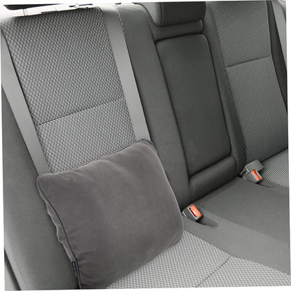 Ergonomic Car Seat Cushion for Driving Comfort PP Cotton Lumbar Support Pillow for Office and Car Stylish Grey Back Cushion Reduces Lower Back Easy Installation