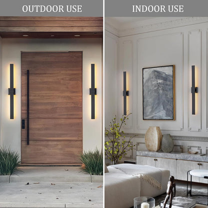39.4" Long Outdoor Wall Lights Modern LED Exterior Lighting Fixtures Matte Black Outdoor Sconces Wall Lighting for House Front Door Porch Garage Patio