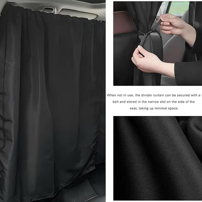 1PCS Car Privacy Curtain, Removable Auto Rear Seat & Side Window Sunshade Divider Curtain with Storage Bag, Backseat Partition Curtains Window Covers for Camping Nap Sleeping