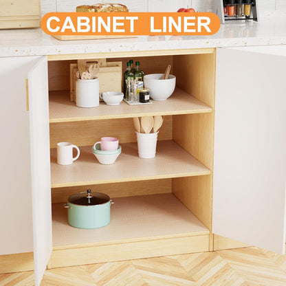 Shelf Liners for Kitchen Cabinets Clear - 30 Inch Wide x 20 FT Long Large Waterproof Under Sink Mat - Translucent Non-Adhesive Easy to Cut Protector Drawer Mat for Pantry Refrigerator